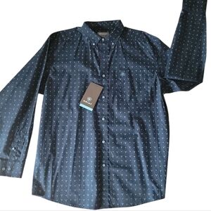 Ariat Black Longhorn Patterned Men's Shirt